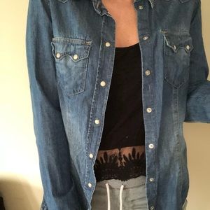 Forever 21 black tank with fun see through bottom